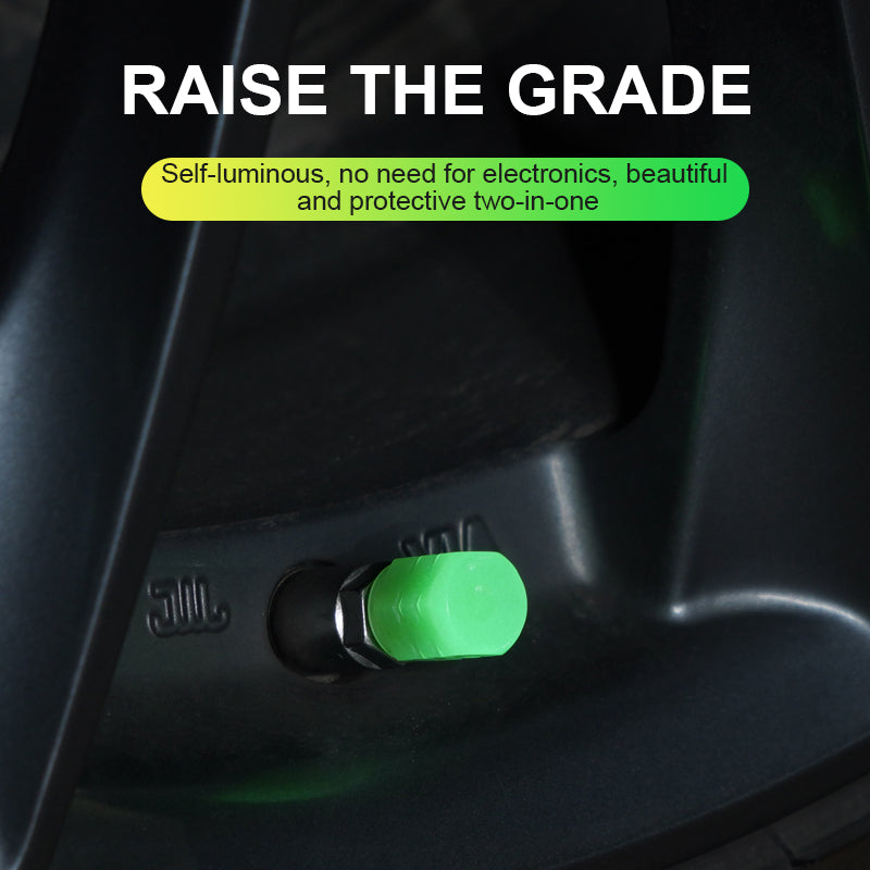 Fluorescent Valve Caps for Cars & Motorcycles
